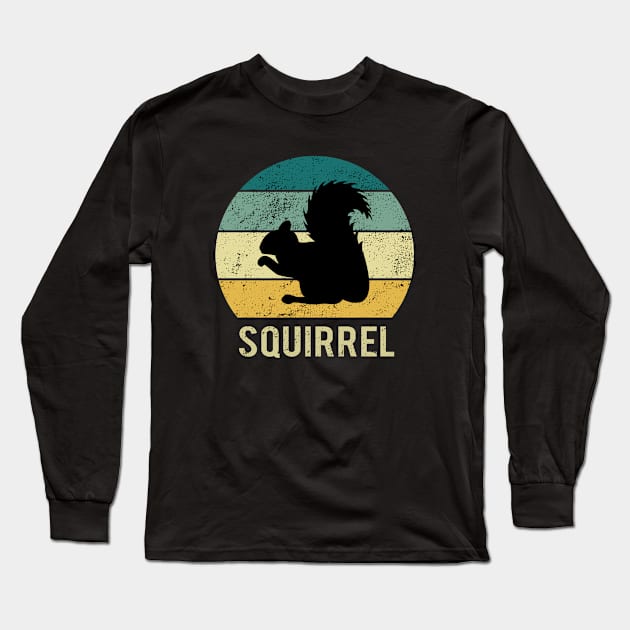 Squirrel At Sunset A Gift For Squirrels Lovers Long Sleeve T-Shirt by MerchAndrey